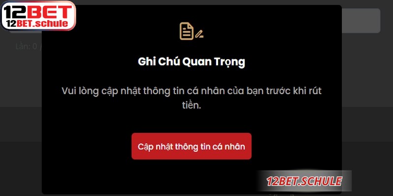 Rút Tiền 12BET – Hướng Dẫn Đổi Thưởng An Toàn Nhất 5 Giao diện rút tiền 12BET đơn giản, rõ ràng giúp thành viên dễ dàng thực hiện