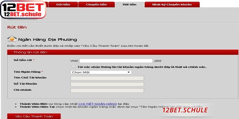 Rút Tiền 12BET – Hướng Dẫn Đổi Thưởng An Toàn Nhất 8 Sự minh bạch và sòng phẳng trong trả thưởng cho cược thủ 12BET
